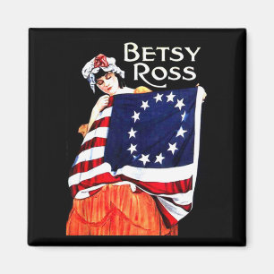 Betsy Ross American Flag 1776 Art 4th Of July Gift Magnet