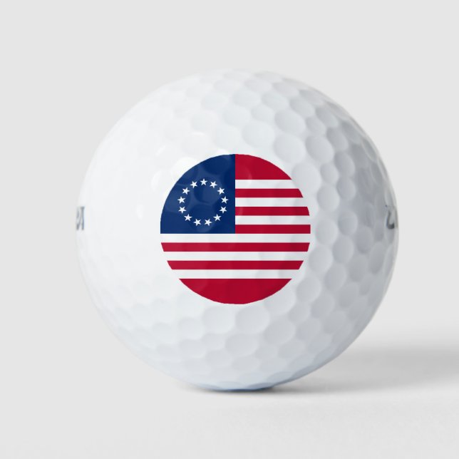 Betsy Ross American Flag Golf Balls (Front)