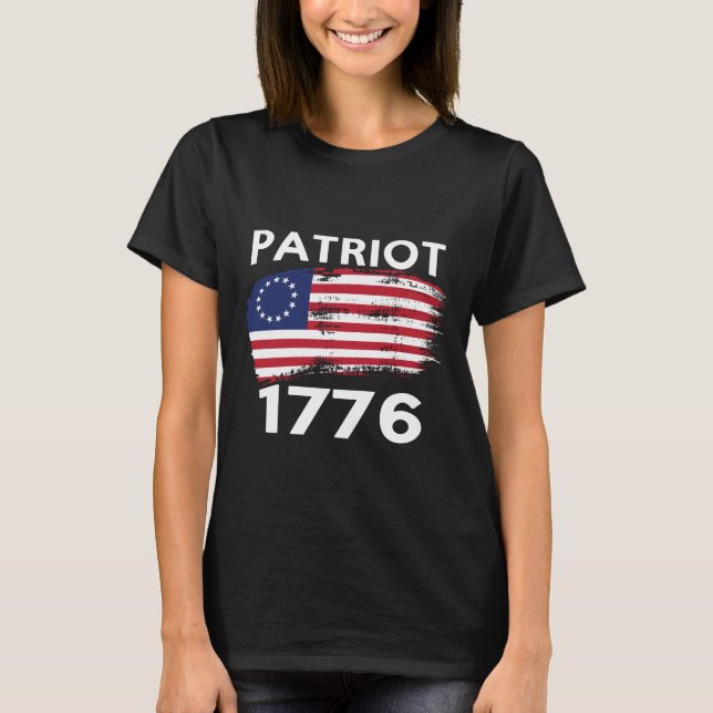 Betsy Ross American Flag | Patriotic 1776 unisex T-Shirt (Front)