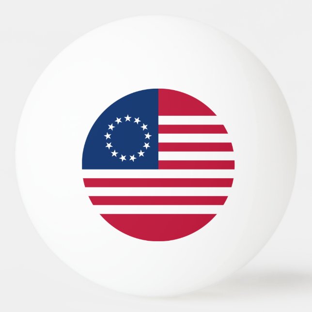 Betsy Ross American Flag Ping Pong Ball (Back)