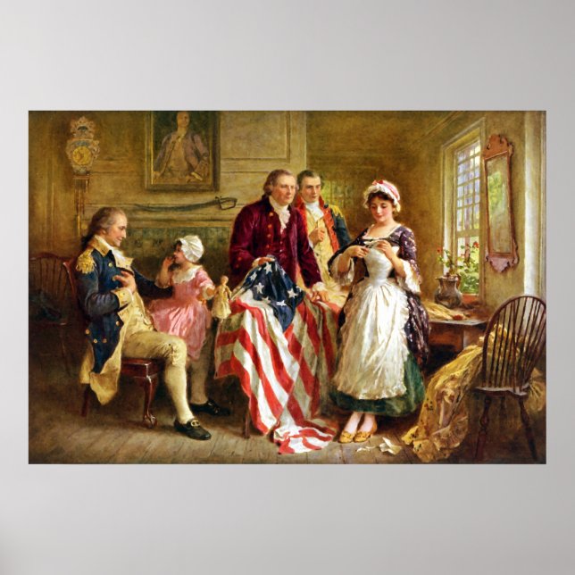 Betsy Ross and General George Washington Poster (Front)