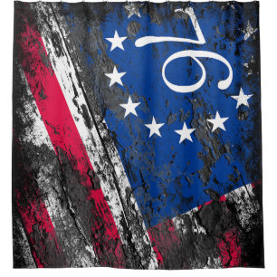 Betsy Ross Flag 1776 Patriotic 4th of July Shower Curtain