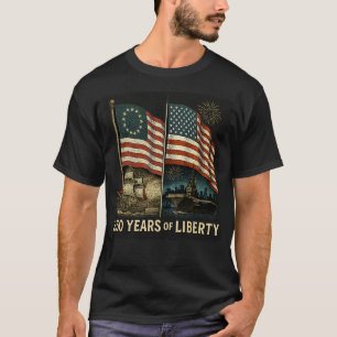 Betsy Ross Flag 250 Years of Liberty T-Shirt