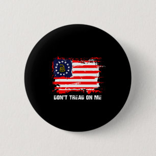Betsy Ross Flag Don't Tread Patriot On Me 6 Cm Round Badge