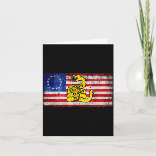 Betsy Ross Flag Dont Tread Patriotic On Me For Men Card