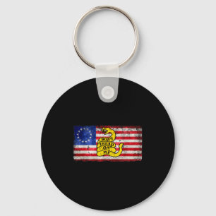 Betsy Ross Flag Dont Tread Patriotic On Me For Men Key Ring
