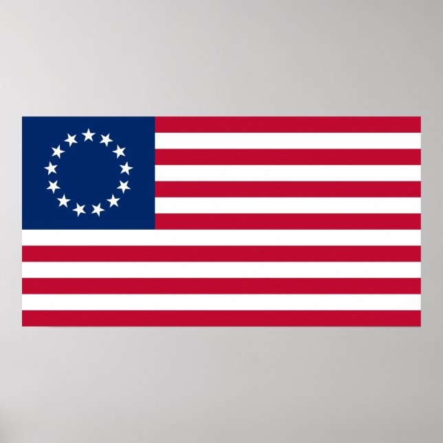 Betsy Ross Flag, Most Popular American Design Poster (Front)