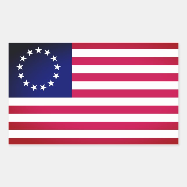 Betsy Ross Flag Rectangular Sticker (Front)