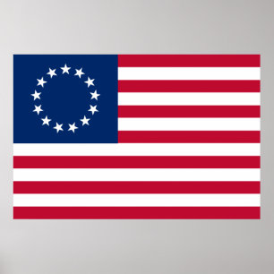 Betsy Ross Old Glory American USA Flag Poster