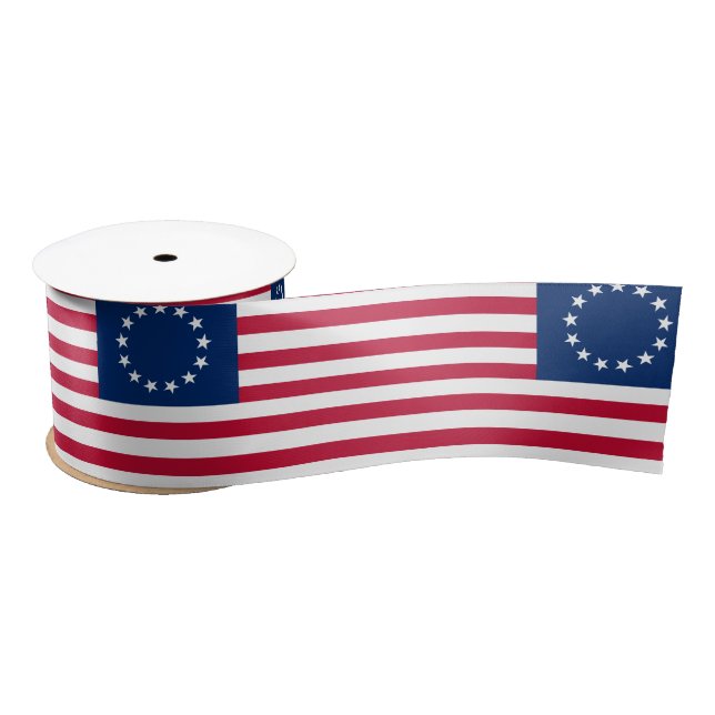 Betsy Ross Old Glory American USA Flag Satin Ribbon (Spool)