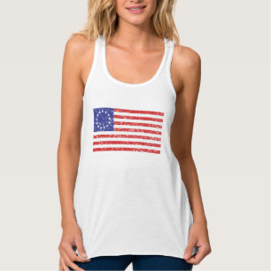 Betsy Ross Original American Flag 1776 Singlet