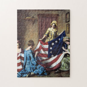 Betsy Ross Sewing The American Flag Jigsaw Puzzle