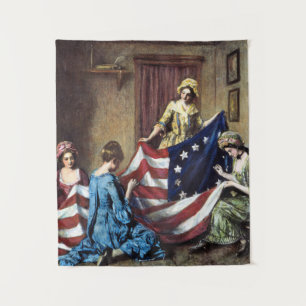 Betsy Ross Sewing The American Flag Tapestry