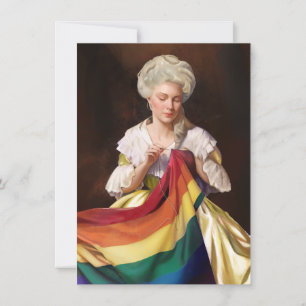 Betsy Ross Sewing the Pride Flag Card