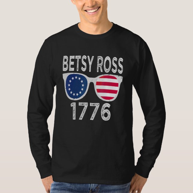 Betsy Ross Shirt 4th Of July American Flag Sunglas (Front)