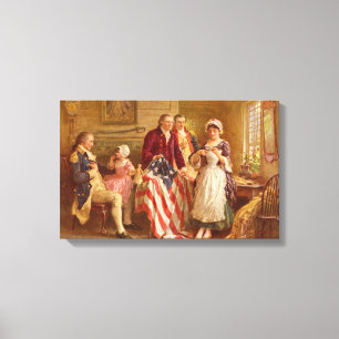 Betsy Ross Wrapped Canvas Print