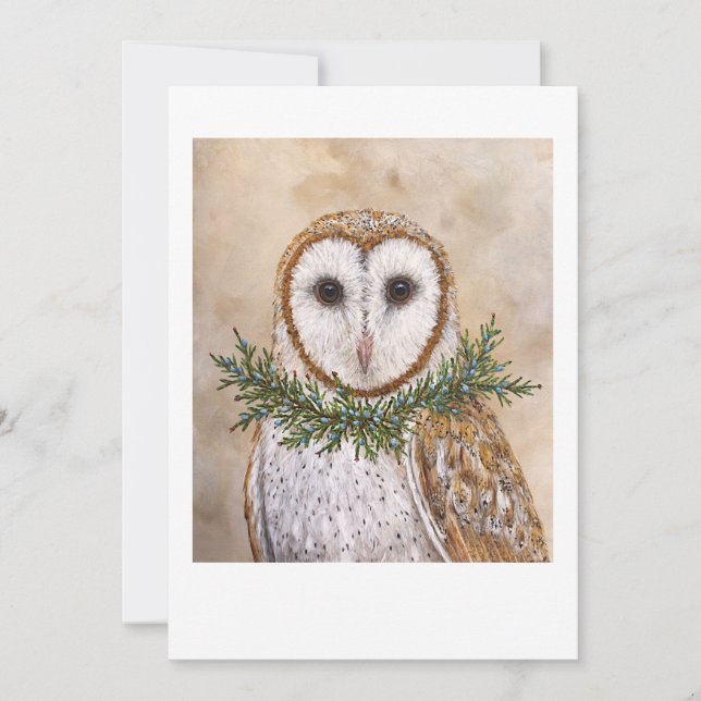 Betsy the barn owl flat card (Front)