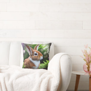 Betsy The Brown And White Bunny, Cushion