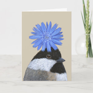 Betsy the chickadee card