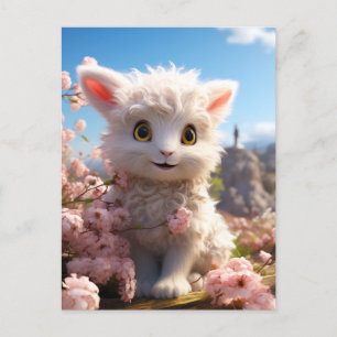 Betsy - The cuddly baby goat Holiday Postcard