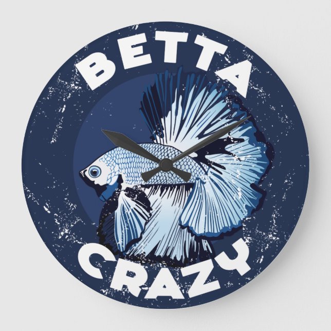 Betta Crazy - Handy Wall Clock (Front)