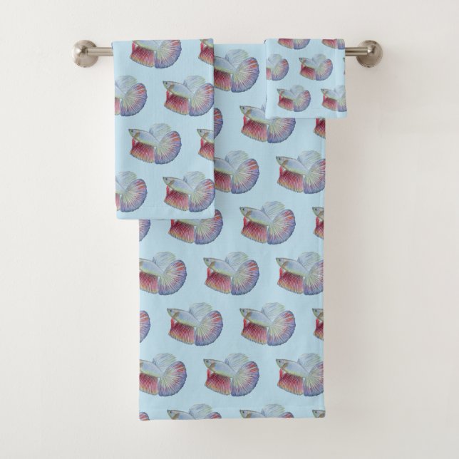 Betta Fish Bath Towel Set (Insitu)