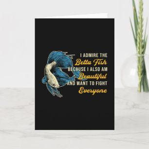 Betta Fish Because Aquarium Lover Fighting Fish Card