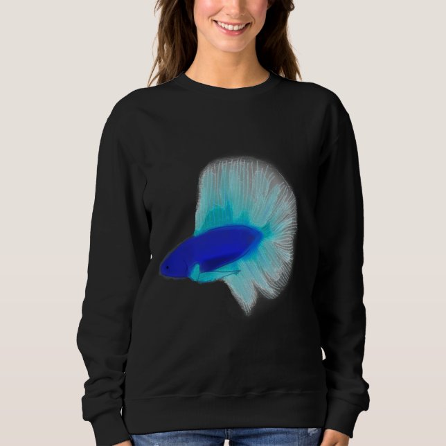 Betta Fish Blue 66 Sweatshirt (Front)