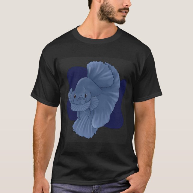 Betta Fish (Blue) T-Shirt (Front)
