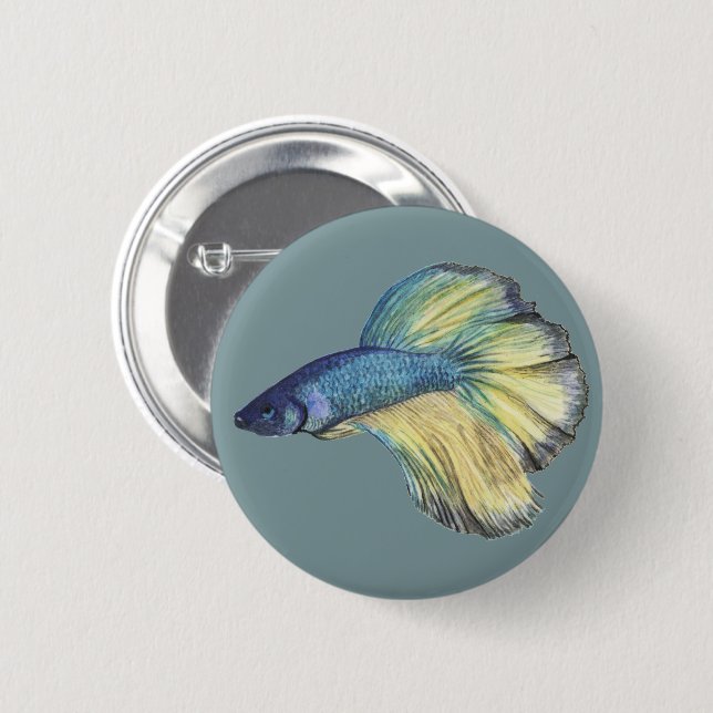 Betta Fish Button (Front & Back)