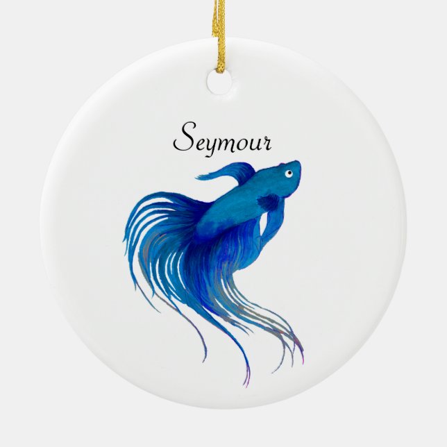 Betta Fish Ceramic Ornament (Back)