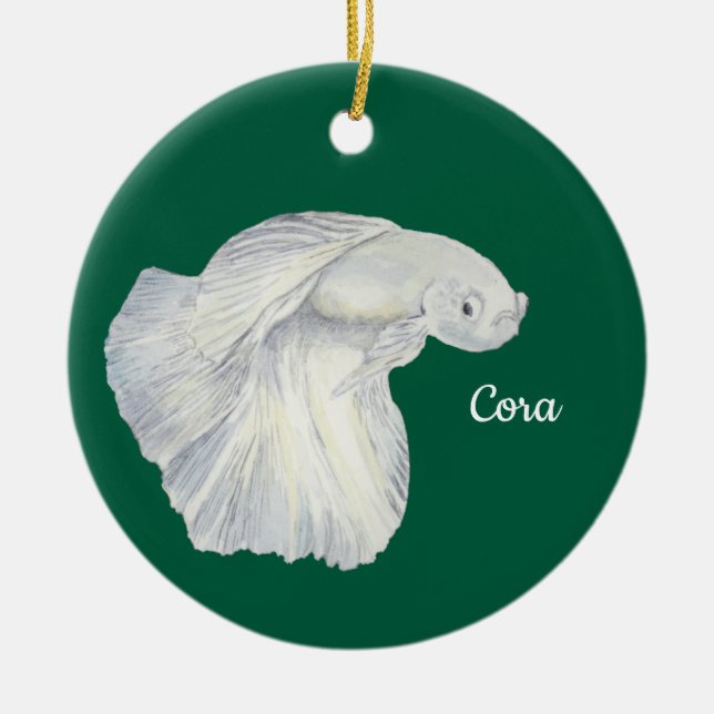 Betta Fish Ceramic Tree Decoration (Front)