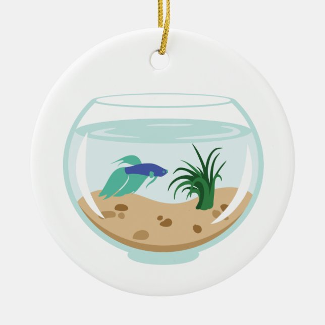 Betta Fish Ceramic Tree Decoration (Front)