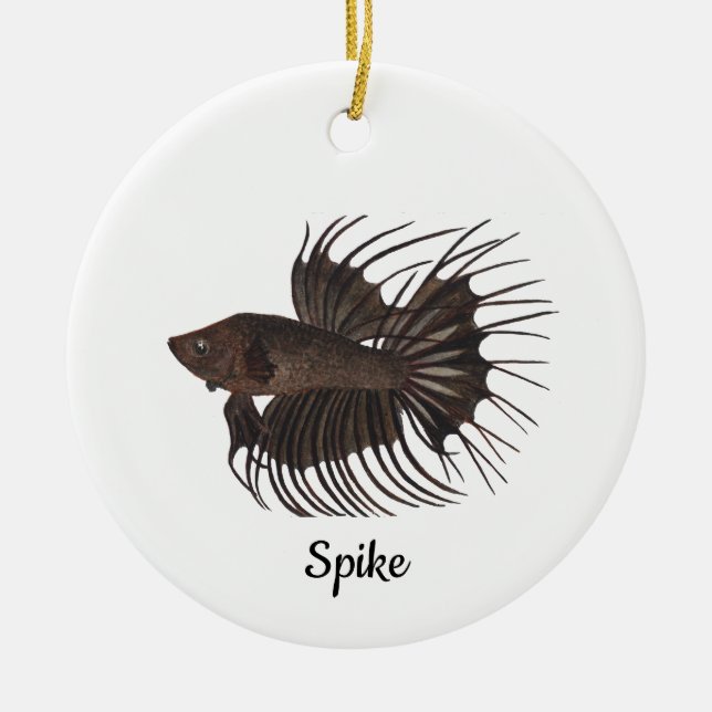 Betta Fish Ceramic Tree Decoration (Front)