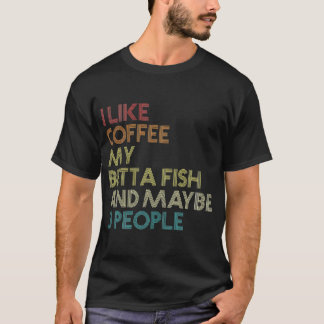 Betta Fish Coffee Lover Aquarium Vintage Retro T-Shirt
