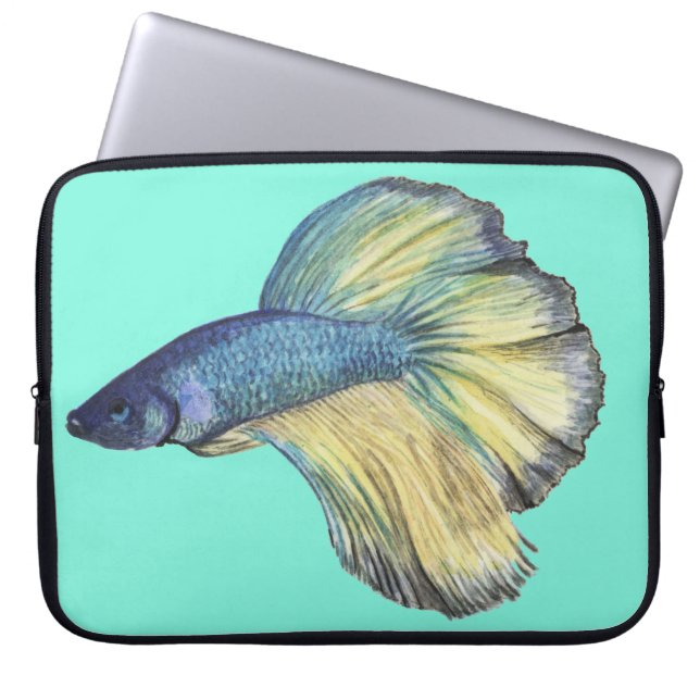 Betta Fish Laptop Sleeve (Front)
