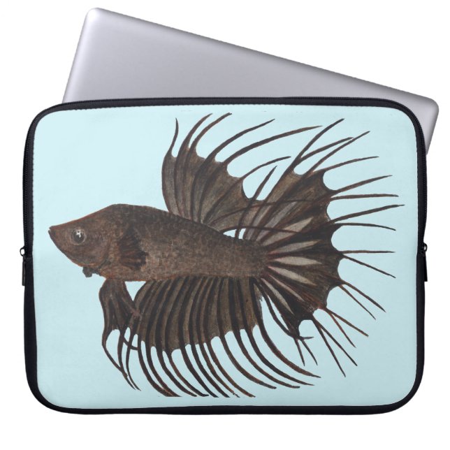 Betta Fish Laptop Sleeve (Front)