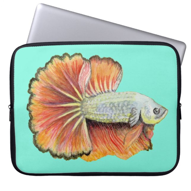 Betta Fish Laptop Sleeve (Front)