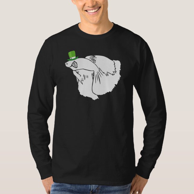 Betta Fish Leprechaun Irish St Patrick Day T-Shirt (Front)