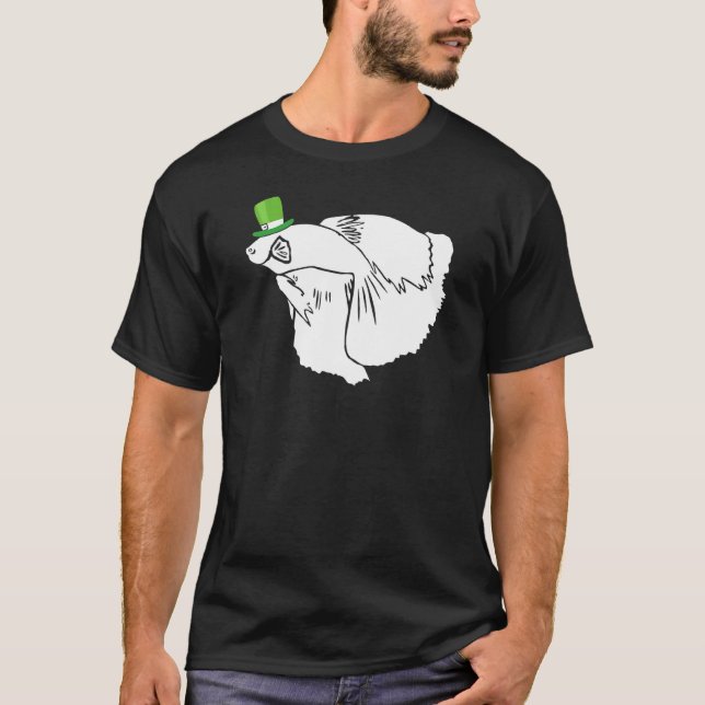Betta Fish Leprechaun Irish St Patrick Day T-Shirt (Front)