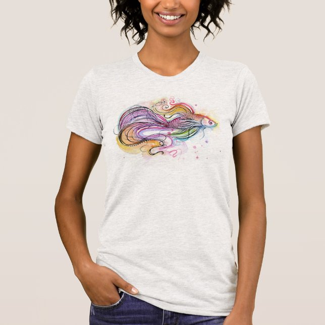 Betta Fish Painting T-shirt (Front)