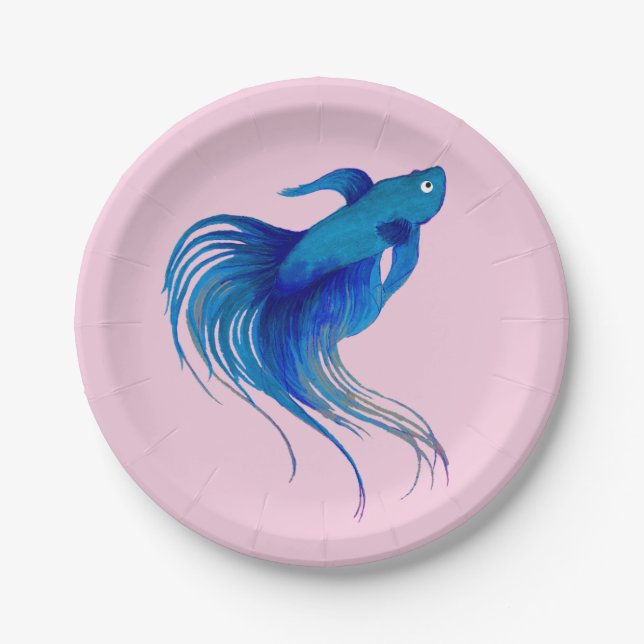 Betta Fish Paper Plate (Front)