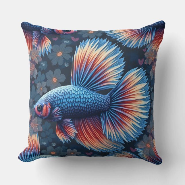 Betta fish pillow cushion (Front)