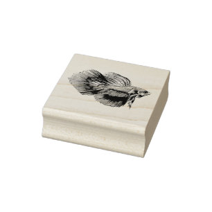Betta Fish Rubber Stamp