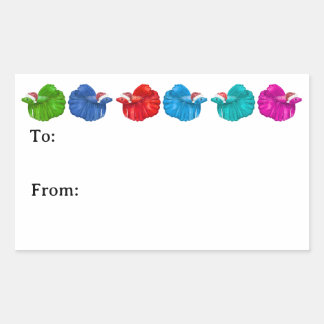 Betta Fish Santas Sticker