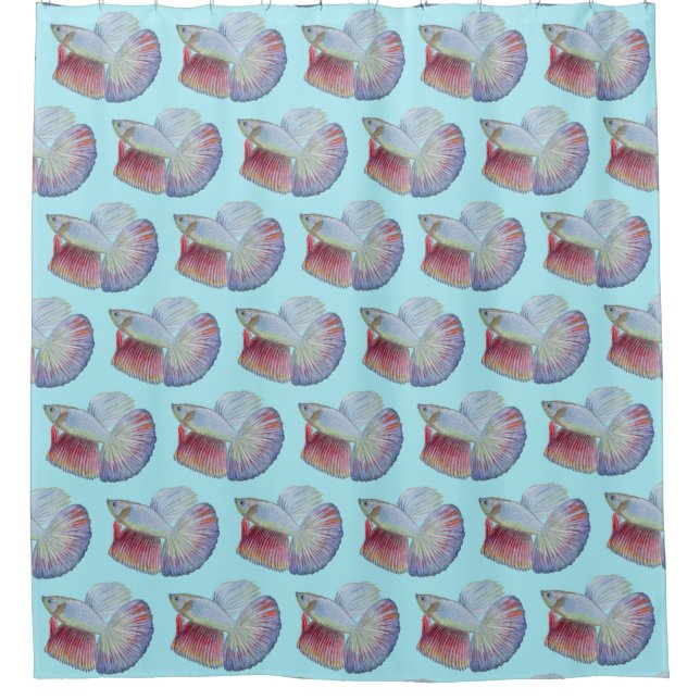 Betta Fish Shower Curtain (Front)