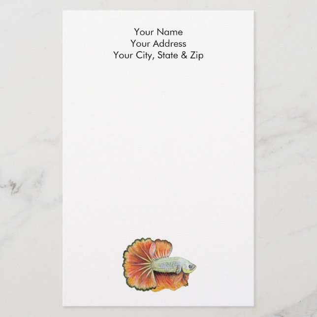 Betta Fish Stationery (Front)