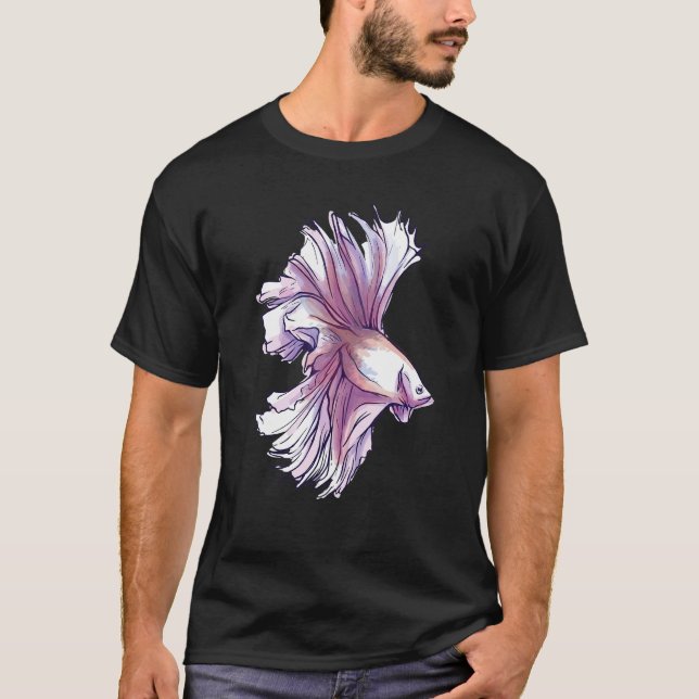 Betta Fish Vintage Style T-Shirt (Front)