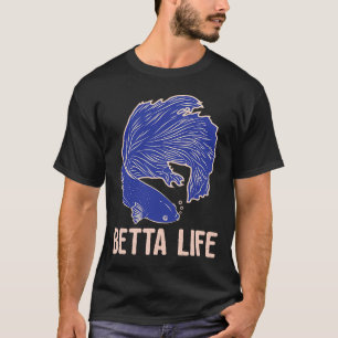 Betta Life Fighting Fish Splendens Men Kids Fish T-Shirt