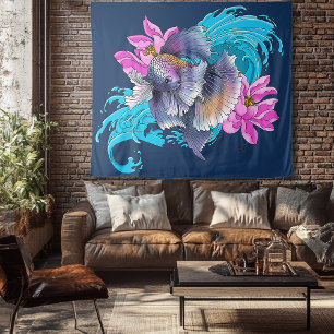 Betta Siamese Fighting Fish Tapestry